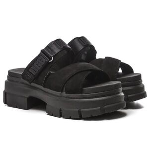 UGG Ashton Black Platform Sandals